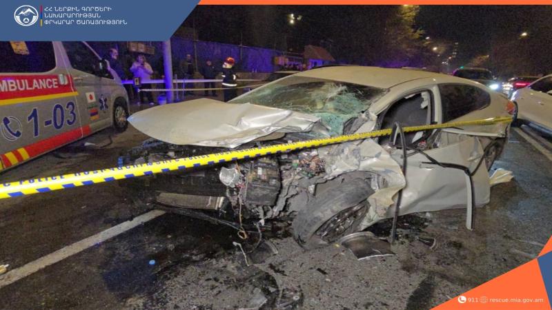 Պռոշյան փողոցում բախվել են ավտոմեքենաներ. ՆԳՆ ՓԾ